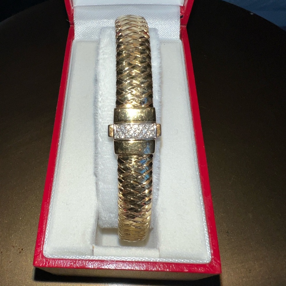 Roberto Coin Primavera 18k Gold, Diamond Bracelet - Picture 10 of 13